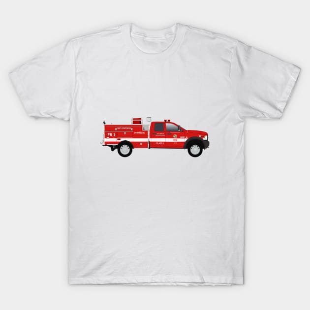 LAFD Fast Response Truck T-Shirt by BassFishin